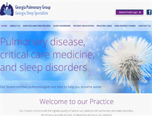 Tablet Screenshot of georgiapulmonary.net